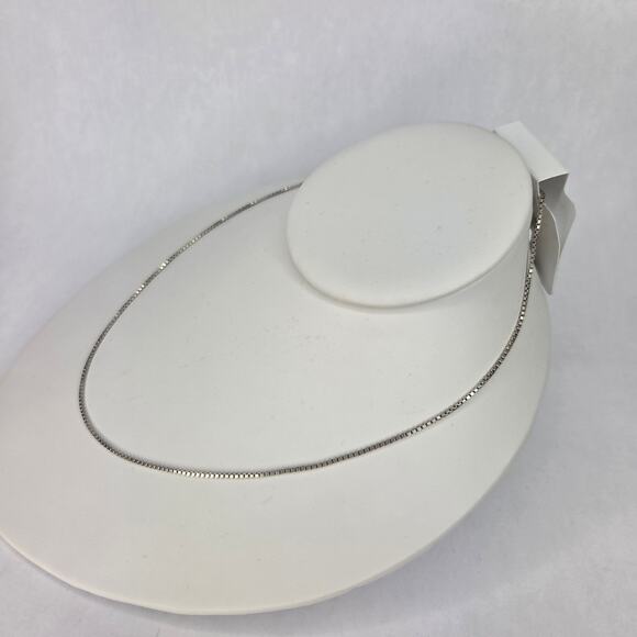 Giani Bernini Sterling Silver Chain Necklace, 18" Box Chain Simple Classic NEW - Picture 7 of 12